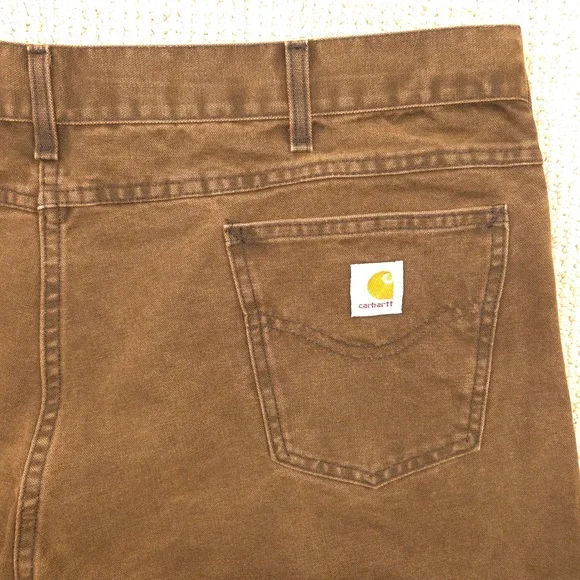 VTG 90s Carhartt WU142 Five-Pocket Pants Mens‎ Brown 44x34 USA MADE UNION